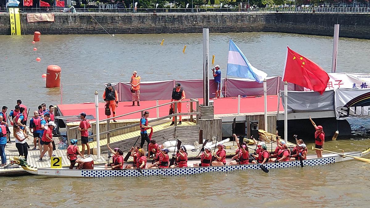 Los Dragon Boats se corren en nuestro pas desde 2018 Foto Asociacin Argentina de Botes Dragn