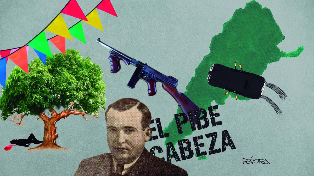 El Pibe Cabeza un frondozo prontuario en apenas 26 aos de vida Ilustracin Osvaldo Rvora